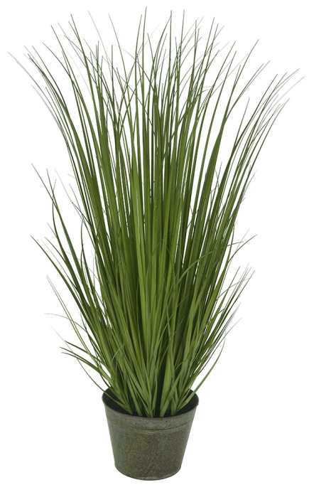 Planta Artificial Folhagem Grass C/Vaso Verde 1,37cm