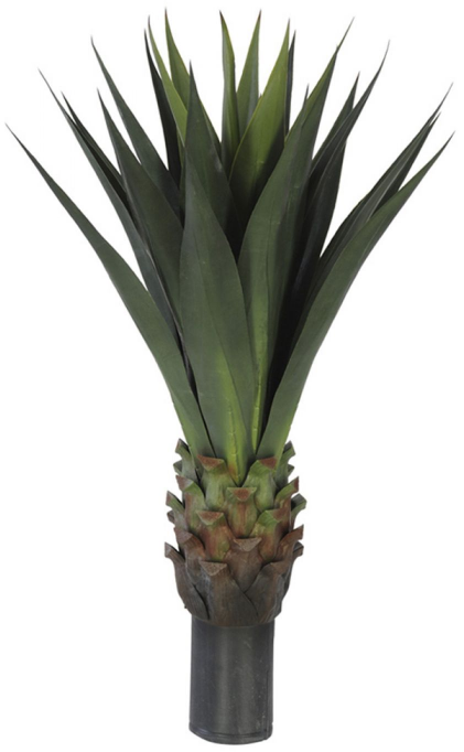 Planta Artificial Folhagem Agave Plastico X25 Verde 87cm