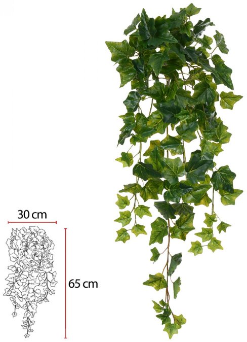 Planta Artificial Folhagem Hera Pendurar Real Toque X141 Verde 71cm
