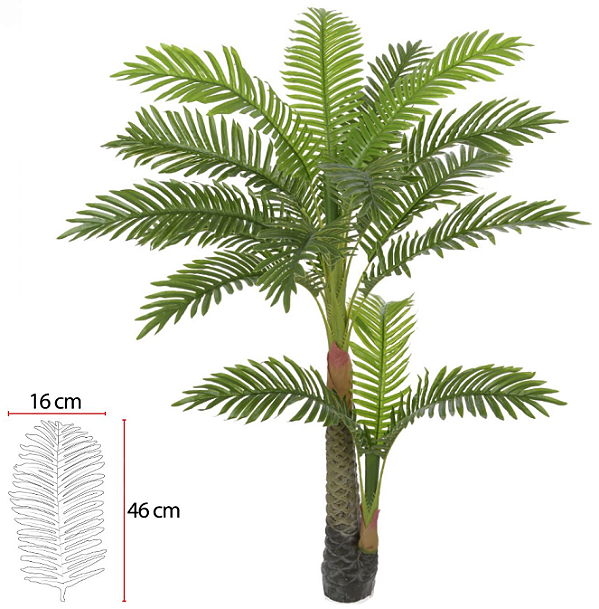 Arvore Artificial Palmeira Real Toque X18 Verde 1,20cm