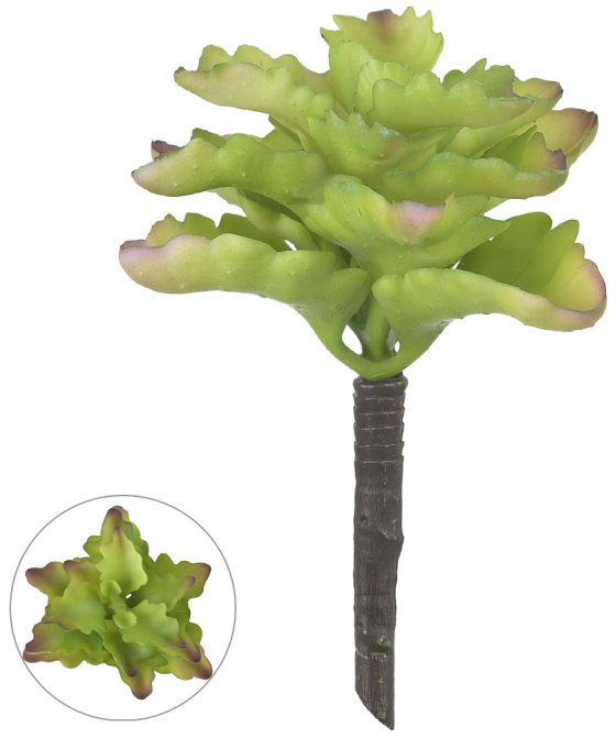 Planta Artificial Suculenta Verde 17cm