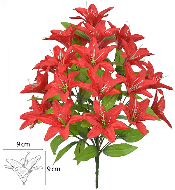 Buque Lirio X24 Vermelho 51cm
