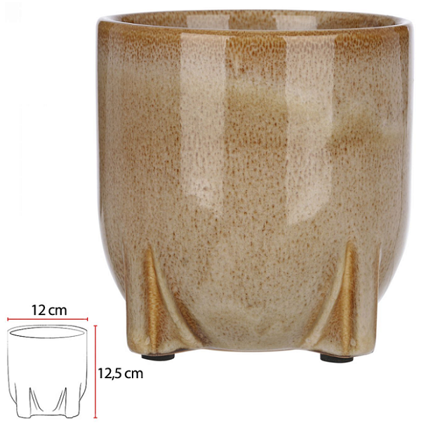 Vaso Ceramica Marrom 12,5cm