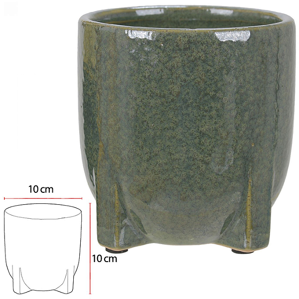 Vaso Ceramica Verde 10cm