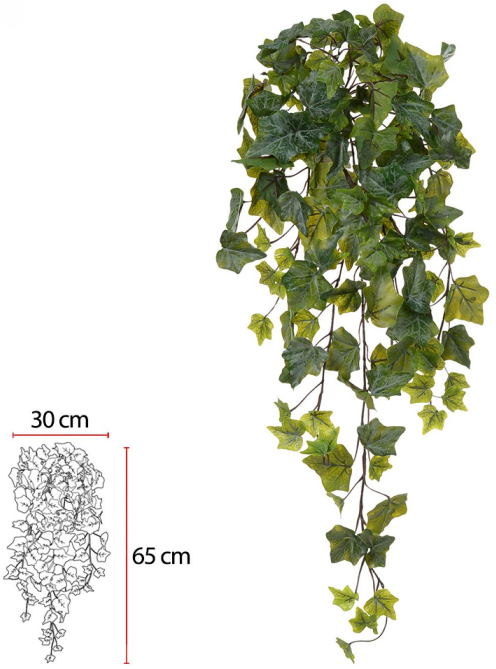 Planta Artificial Folhagem Uva Pendurar Real Toque X141 Verde 71cm