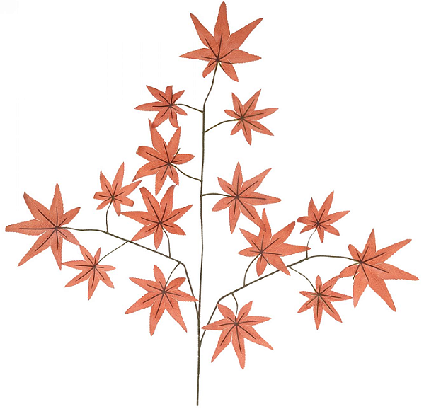 Planta Artificial Maple Real Toque X15 Vermelho 2T Outono 64cm