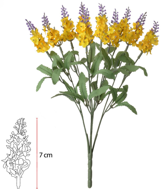 Buque Lavanda X10 Amarelo Claro 32cm