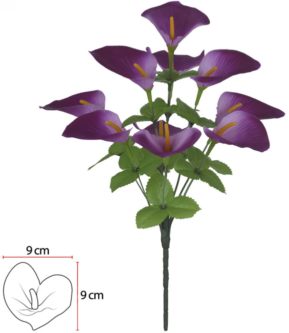Buque Copo De Leite  X10 Lavanda 38cm