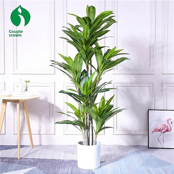 Planta Artificial Dracena 1,70m + Vasos Diversos