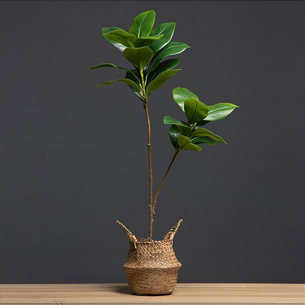 Planta Artificial Árvore Ficus 105cm Duas Folhas