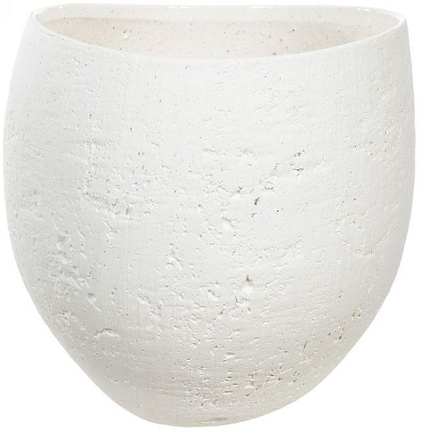 Vaso Decorativo Ceramica Branco 28cm