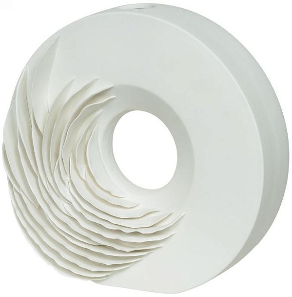 Vaso Decorativo Ceramica Branco 30cm