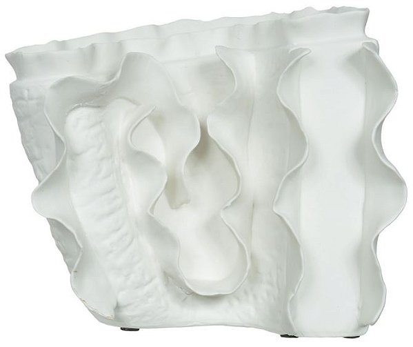 Vaso Decorativo Ceramica Branco 32cm
