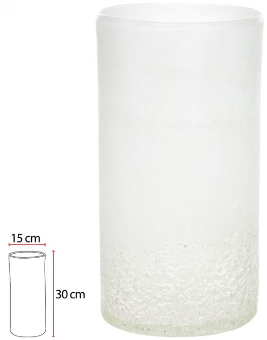 Vaso Decorativo Vidro Branco 30cm