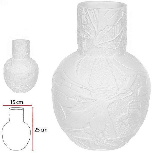 Vaso Decorativo Porcelana Branco 25cm