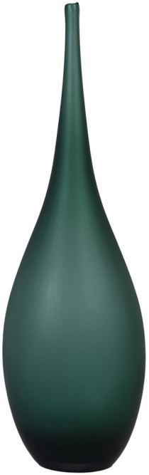 Vaso Decorativo Vidro Verde Fosco 50cm