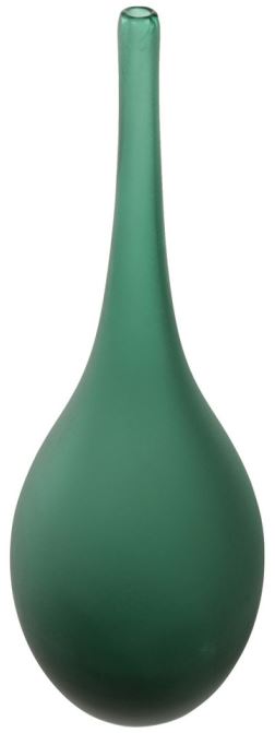 Vaso Decorativo Vidro Verde Fosco 39cm