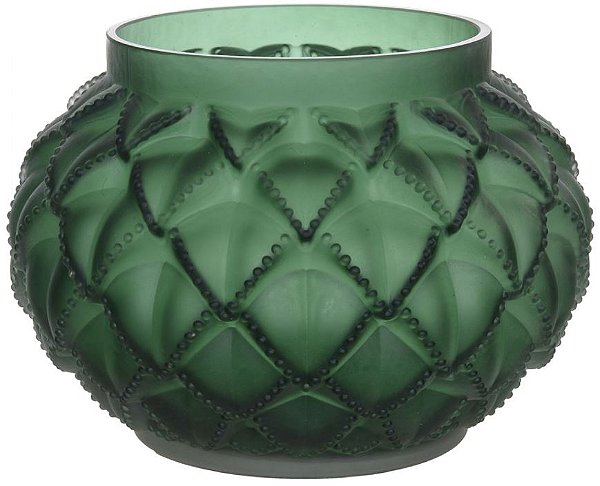 Vaso Decorativo Vidro Verde Fosco 20cm