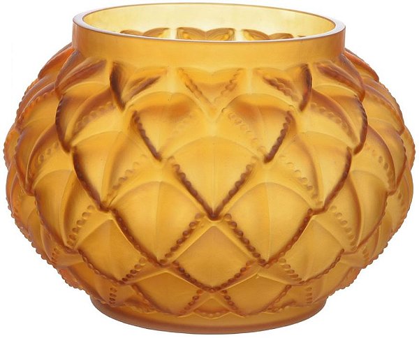 Vaso Decorativo Vidro Ambar Fosco 20cm