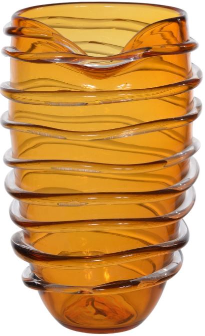 Vaso Decorativo Vidro Ambar 36cm