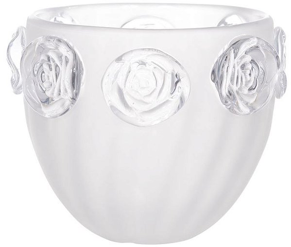 Vaso Decorativo Vidro Transparente Fosco 18,5cm