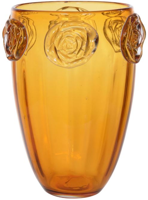Vaso Decorativo Vidro Ambar 28,5cm