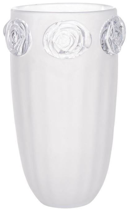 Vaso Decorativo Vidro Transparente Fosco 36cm