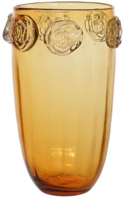 Vaso Decorativo Vidro Ambar 36cm