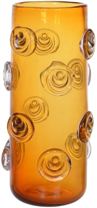 Vaso Decorativo Vidro Ambar 38cm