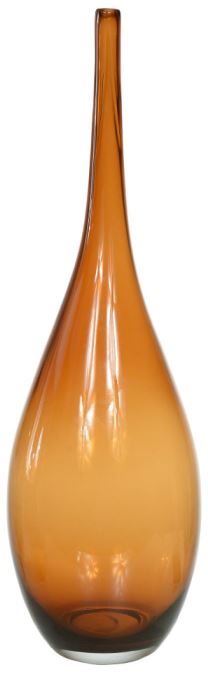 Vaso Decorativo Vidro Marrom 39cm