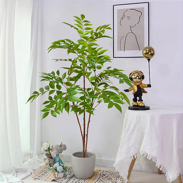 Planta Artificial Ficus 76cm - 140cm Verde Decoração Casa e Jardim