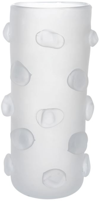 Vaso Decorativo Vidro Transparente Fosco 38cm