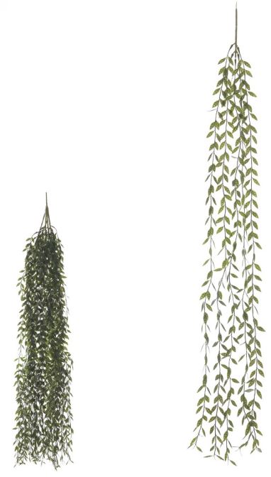 Planta Artificial Folhagem Pendurar Verde Escuro 1,02cm
