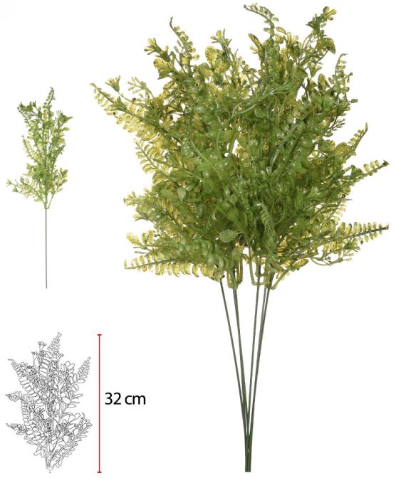 Planta Artificial Samambaia X21 Verde 52cm
