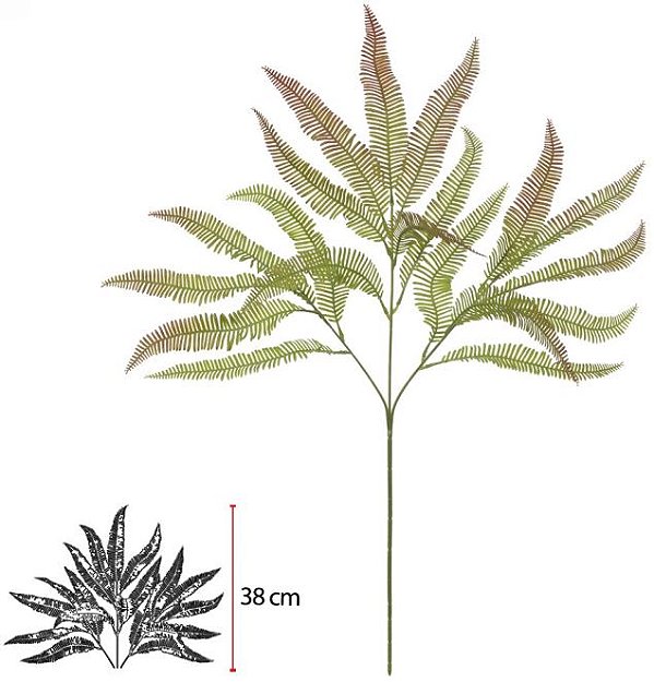 Folhagem Samambaia X18 Verde Outono 73cm