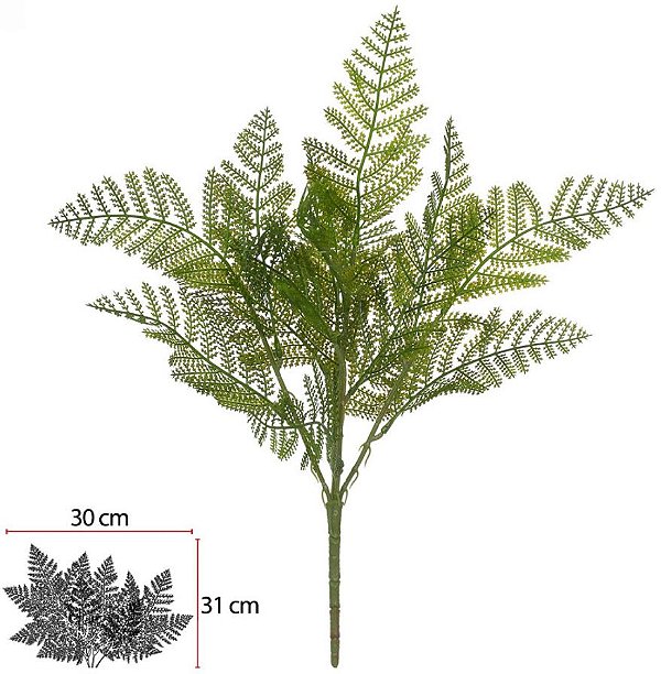 Folhagem Samambaia X15 Verde 42cm