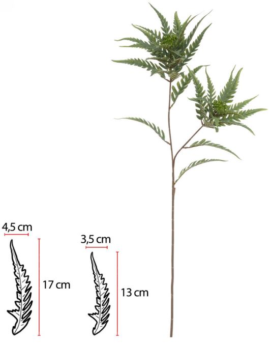 Galho Samambaia X34 Verde 89cm