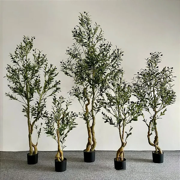 Planta Artificial Oliveira Grande com Pote 60 - 240cm, Tropical para Casa, Escritório, Decoração