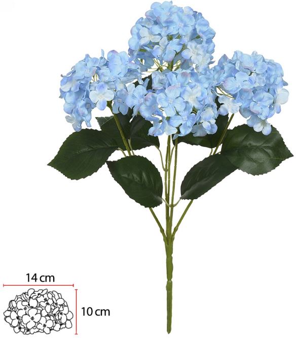 Buque Hortensia X5 Azul 46cm