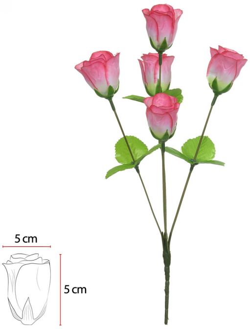 Buque Rosa Botao X5 Rosa 35cm