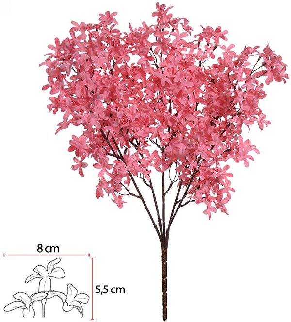Buque Flor X150 Rosa Outono 52cm