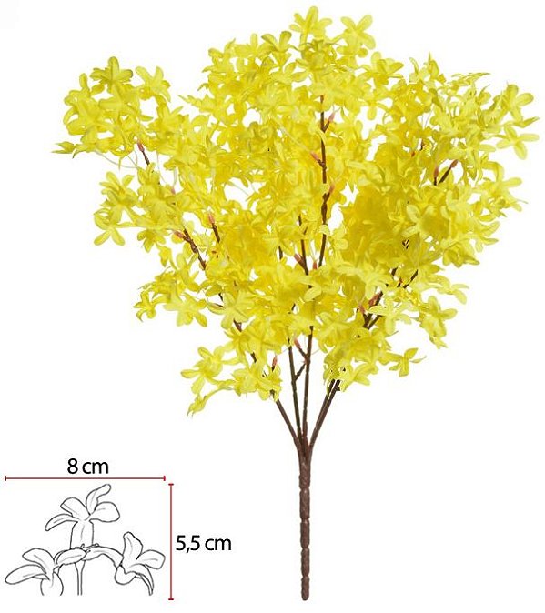 Buque Flor X150 Amarelo Outono 52cm