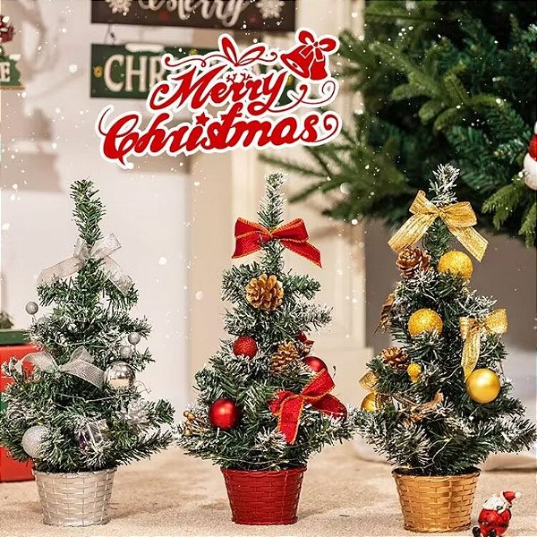Planta Artificial Árvore De Natal Para Casa, Decorações De Festa 20cm - 40cm