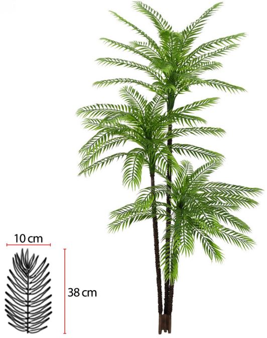 Planta Artificial Palmeira X48 Verde 1,55m