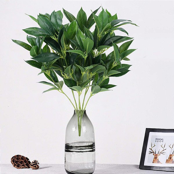 Planta Artificial Ramos De Pressa Decoração Verde 18,5cm