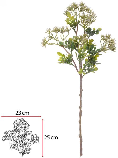 Planta Artificial Folhagem Grass Sementes C/Print  X24 Lavanda Outono 55cm