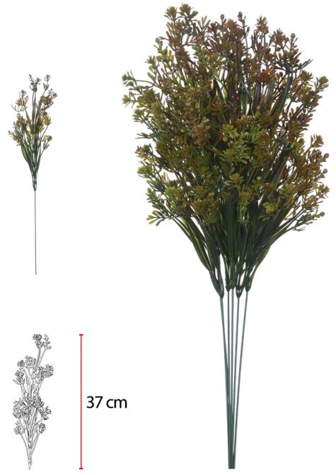 Planta Artificial Grass C/Print X24 Verde Outono 52cm