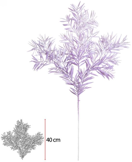 Planta Artificial Folhagem Galho Grass C/Print X25 Lavanda 2T 85cm