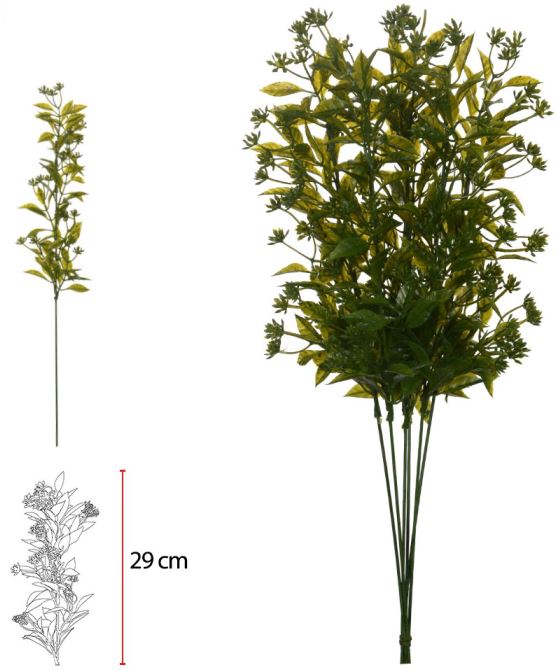 Planta Artificial Grass C/Print X96 Verde Escuro 48cm