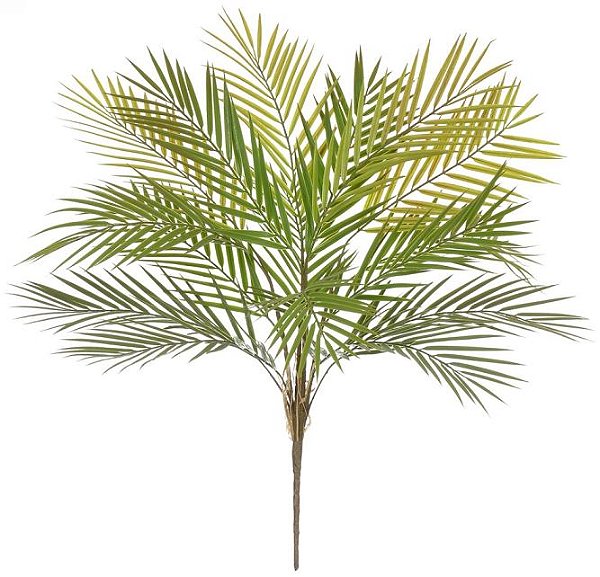Planta Artificial Folhagem Palmeira C/Print X16 Verde Outono 68cm